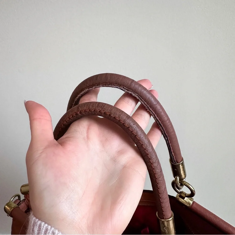 Coach Leather Madison Pinnacle Drifter Satchel in Cognac colour - Picture 10 of 15